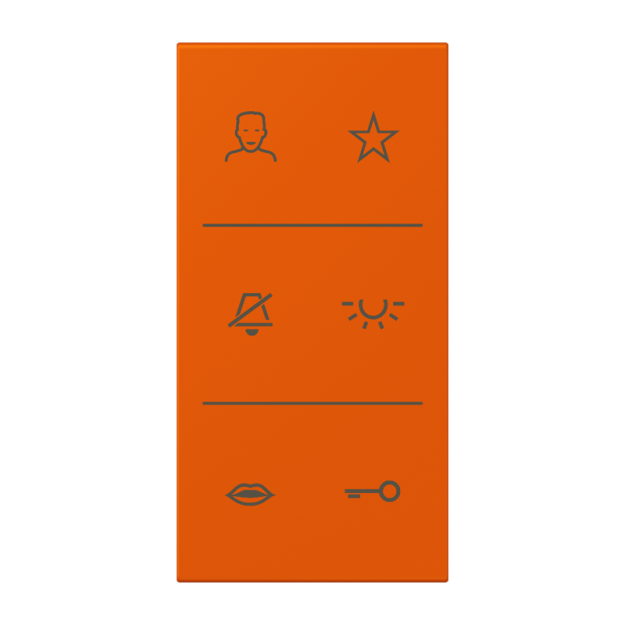 Jung SIV6LCDC260 Design-Cover Video 3fach F50 Serie LS orange vif