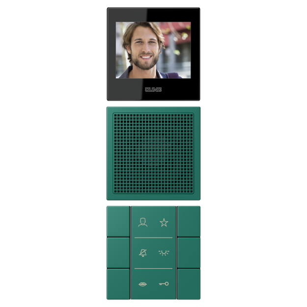 Jung SIVILC627216 Video-Innenstation LC32040 Vert Anglais Serie LS