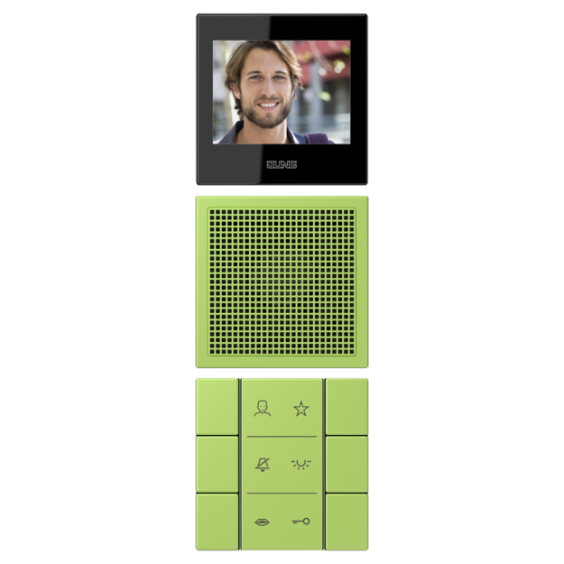 Jung SIVILC627221 Video-Innenstation LC32052 Vert Clair Serie LS