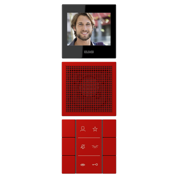 Jung SIVILC627227 Video-Innenstation LC32090 Rouge Vermillion 31 Serie LS