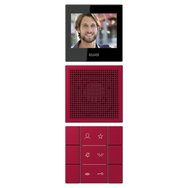 Jung SIVILC627229 Video-Innenstation LC32100 Rouge Carmin Serie LS