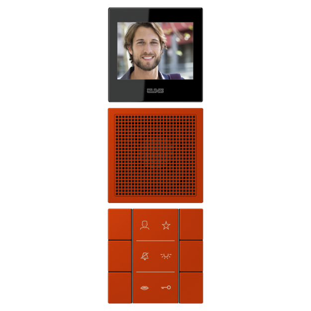 Jung SIVILC627244 Video-Innenstation LC4320A Rouge Vermillion 59 Serie LS