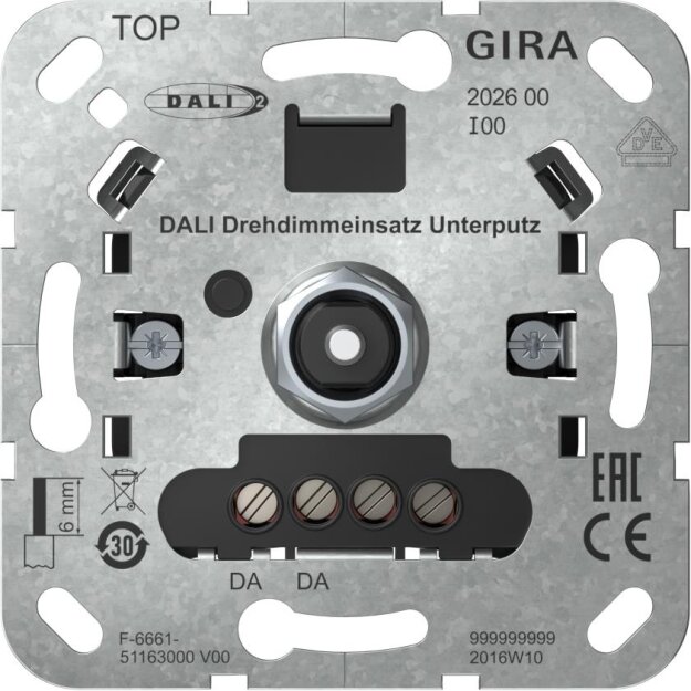 Gira 202600 DALI Drehdimmereinsatz UP Einsatz