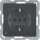 Berker MAN0204423 Steckdose SCHUKO mit LED-Orientierungslicht u. erh .BS Q.x tiefschwarz matt