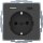 Berker MAN0204623 Steckdose SCHUKO mit USB A-C Q.1/Q.3 tiefschwarz matt lackiert