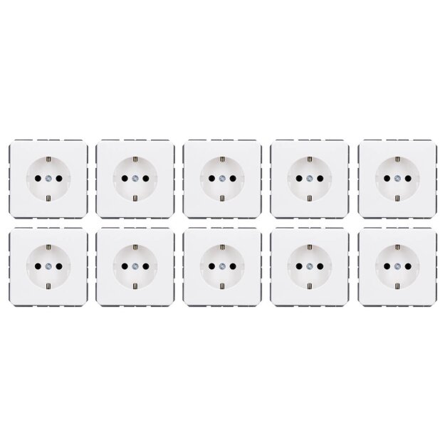 10x Jung CD1520WW SCHUKO Steckdose (Duroplast) Alpinweiß Serie CD