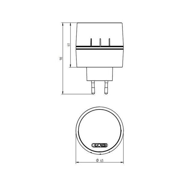Grothe 43640 Funkgong Eurostecker 230 V Sprache DE weiß CALIMA 400E