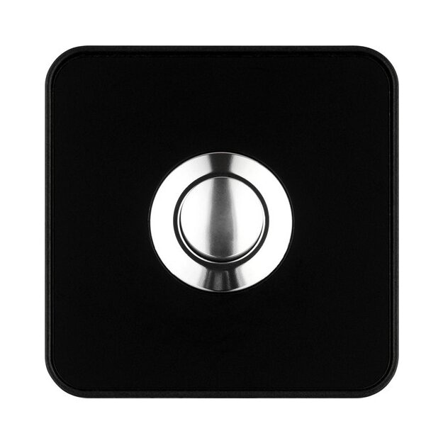 Grothe 64187 Klingeltaster eckig Piccolo Piazza sw Sc