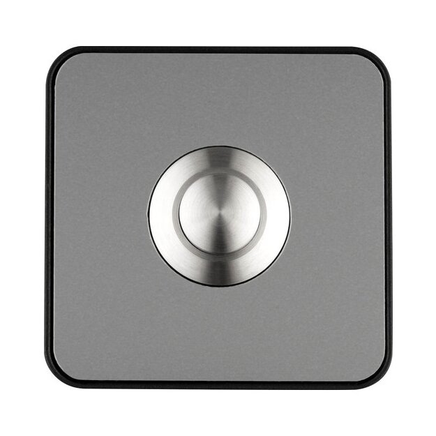 Grothe 64181 Klingeltaster eckig Piccolo Piazza sw V2