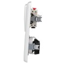 Jung Serie CD Komplett-Set Alpinweiß: CD590WW Wippe f. Schalter/Taster + 506U Wippschalter Universal Aus-Wechsel + CD1520WW SCHUKO Steckdose + CD581WW Rahmen 1fach