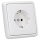 Jung Serie CD Komplett-Set Alpinweiß: CD1520WW SCHUKO Steckdose + CD581WW Rahmen 1fach