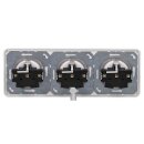 Jung Serie CD Komplett-Set Alpinweiß: 3x CD1520WW SCHUKO Steckdose + CD583WW Rahmen 3fach