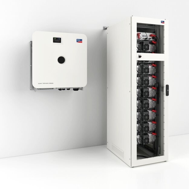 SMA Commercial Storage Solution 30-20 Janitza 32 kWh nutzbar Wechselrichter 30 kWh ( SMA STPS 30-20 Storage Inverter + SMA Storage 30-20 + Janitza UMG 604 ohne Messwandler)