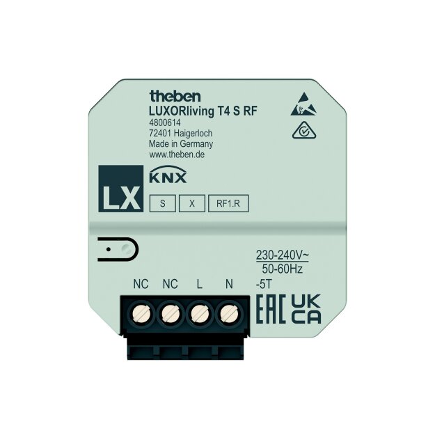 Theben 4800614 Funk-Tasterschnittstelle 4-fach LUXORliving T4 S RF