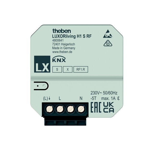 Theben 4800641 Funk-Heizungsaktor 1-fach LUXORliving H1 S RF