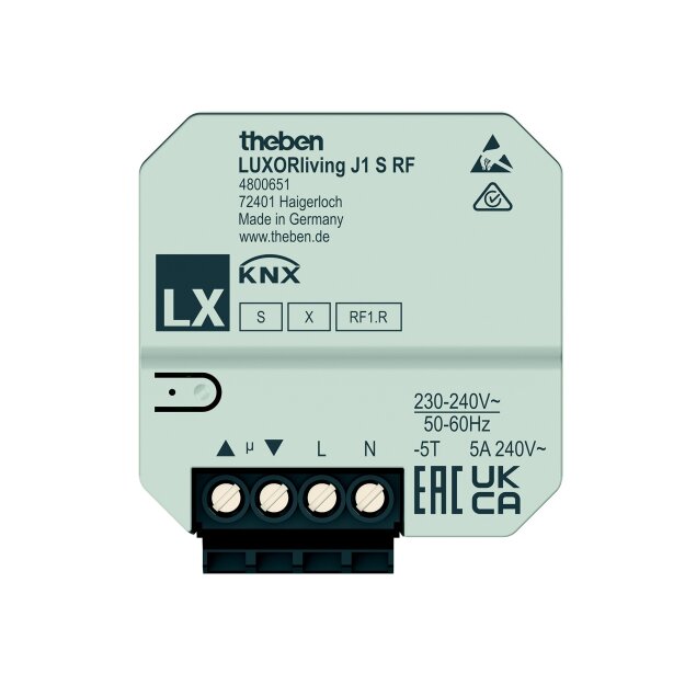 Theben 4800651 Funk-Jalousiesaktor 1-fach LUXORliving J1 S RF