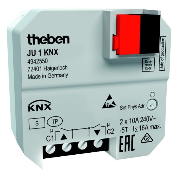 Theben 4942550 UP-Jalousieaktor 1 Kanal JU 1 KNX