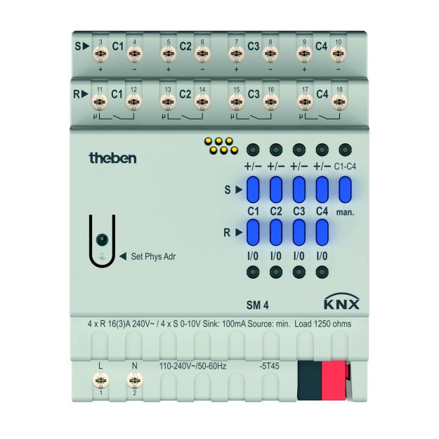 Theben 4940310 Schalt-/Dimmaktor SM 4 KNX