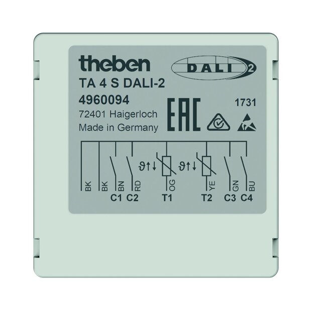 Theben 4960094 Tasterschnittstelle 4 Eingänge TA 4 S DALI-2 TA 4 S DALI-2