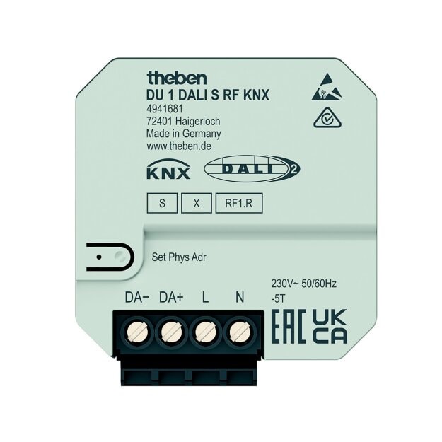 Theben 4941681 UP 1-fach Funk-DALI-Aktor KNX RFData Secure DU 1 DALI S RF KNX