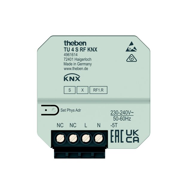 Theben 4961614 Funk-Tasterschnittstelle 4-fach  TU 4 S RF KNX