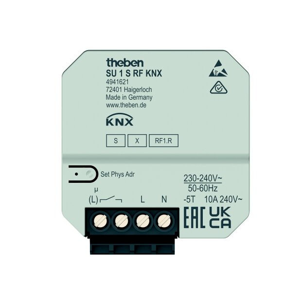 Theben 4941621 Funk-Schaltaktor 1-fach SU 1 S RF KNX