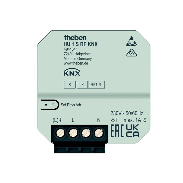Theben 4941641 Funk-Heizungsaktor 1-fach HU 1 S RF KNX