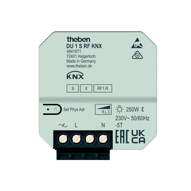 Theben 4941671 Funk-Dimmaktor 1-fach DU 1 S RF KNX