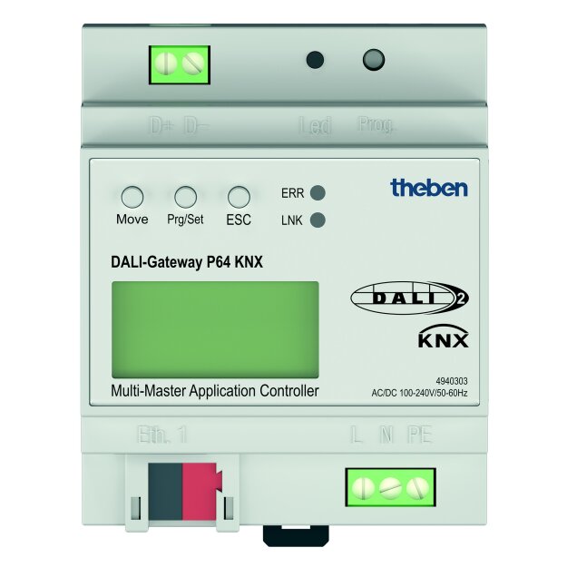 Theben 4940303 Application-Controller Multi-Master DALI Gateway P64 KNX