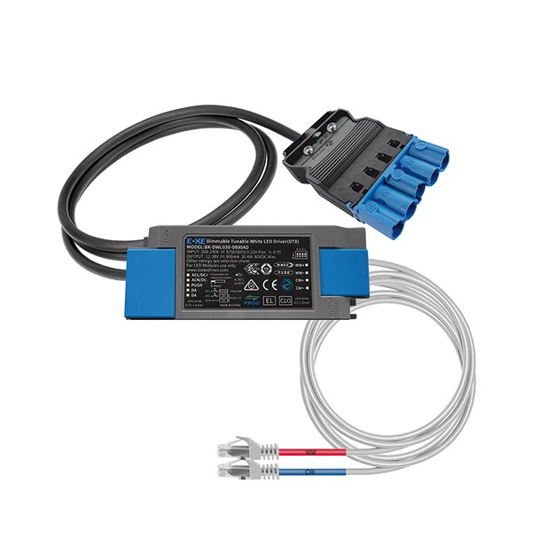 ESYLUX EQ10127823 Plug-and-play LED Treiber-Set DALI DT8 für Tunable White ESYLUX Satelliten LED-Leuchten DRIVERSET TW 32W 700mA RJ45 WIELAND GST DALI-2 DT8
