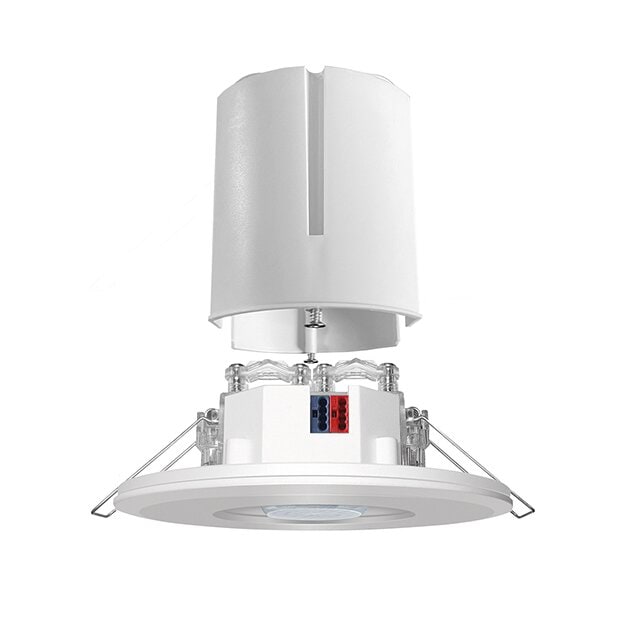 ESYLUX EP10423222 Deckeneinbau-Präsenzmelder 360° Unterputz Reichweite ca Ø 8 m KNX-Bus PD-FLAT 360i/8 ROUND WHITE FM KNX Weiß