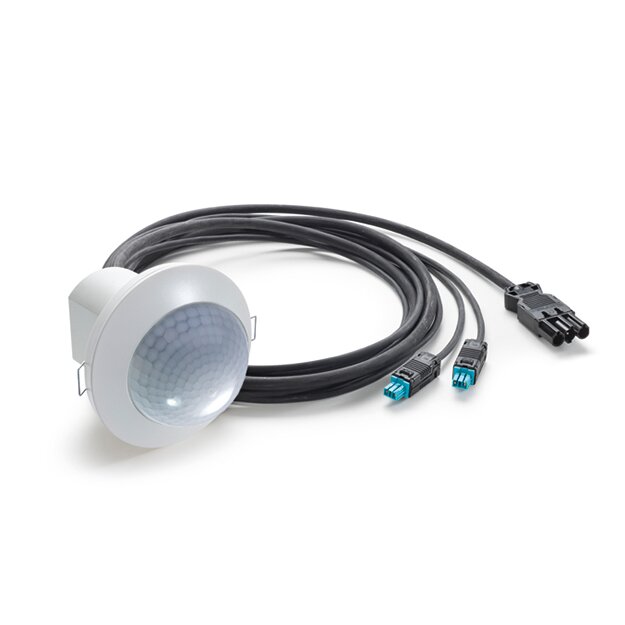 ESYLUX EP10427374 Decken-Präsenzmelder 360° Unterputz Reichweite ca Ø 24m DUO DALI/DSI GST PD-C 360i/24 DUO DALI WIELAND GST18 Weiß