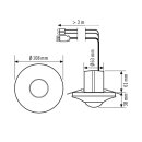ESYLUX EP10427824 Decken-Präsenzmelder 360° Unterputz Reichweite ca Ø 8m DUO DALI/DSI GST PD-C 360i/8 DUO DALI WIELAND GST18 Weiß