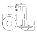 ESYLUX EP10428487 DALI-2-zertifizierter Decken-Präsenzmelder mit integrierter DALI-2-Steuereinheit und -Spannungsversorgung (250 mA) PD-C 360/8 BMS DALI-2 WINSTA CodeI Weiß