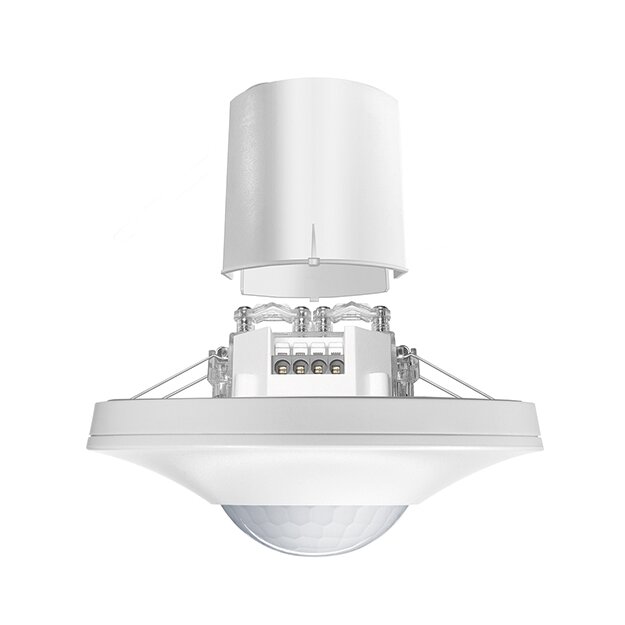 ESYLUX EP10428807 DALI-2-zertifizierter Decken-Präsenzmelder 360° Deckeneinbau Reichweite ca Ø 8 m Eingabegerät mit IEC 62386 Part -301 -302 -303 -304 PD-C 360/8 BMS FM DALI-2 Weiß
