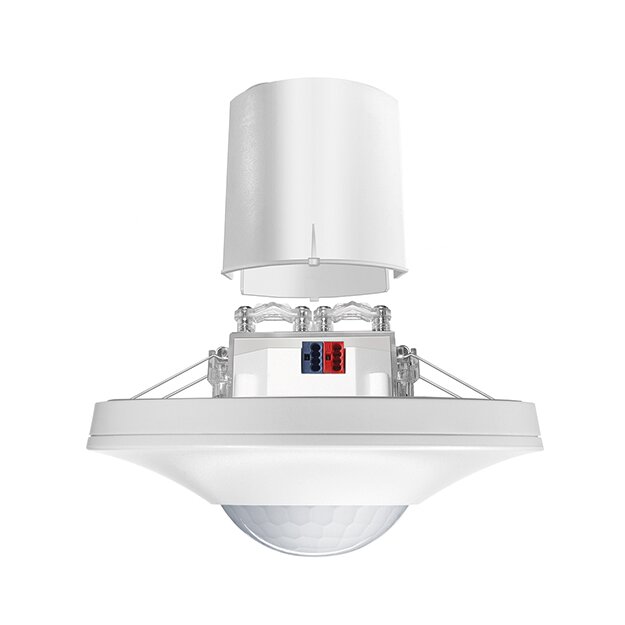 ESYLUX EP10428821 Deckeneinbau-Präsenzmelder 360° Reichweite ca Ø 8 m KNX-Bus PD-C 360i/8 FM KNX UP Weiß