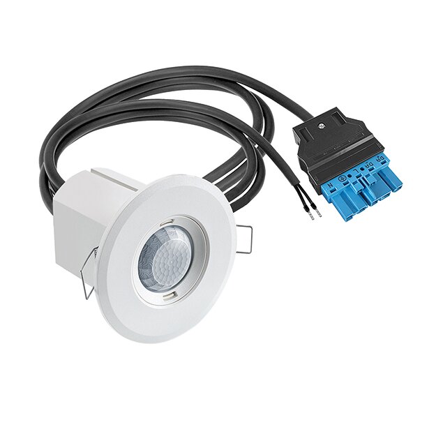 ESYLUX EP10428869 DALI-2-zertifizierter Decken-Präsenzmelder 360° Deckeneinbau Reichweite ca Ø 8 m Eingabegerät mit IEC 62386 Part -301 -302 -303 -304 PD-FLAT 360/8 RW BMS DALI-2 WINSTA CodeI Weiß