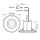 ESYLUX EP10428869 DALI-2-zertifizierter Decken-Präsenzmelder 360° Deckeneinbau Reichweite ca Ø 8 m Eingabegerät mit IEC 62386 Part -301 -302 -303 -304 PD-FLAT 360/8 RW BMS DALI-2 WINSTA CodeI Weiß