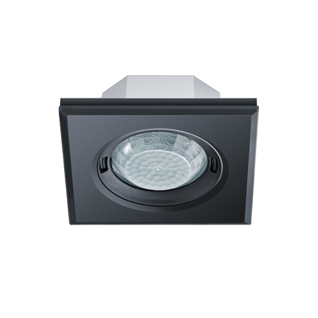 ESYLUX EP10451775 Decken-Präsenzmelder 360° Unterputz Reichweite ca Ø 8 m KNX-Bus PD-FLAT 360i/8 SQUARE BLACK KNX Schwarz