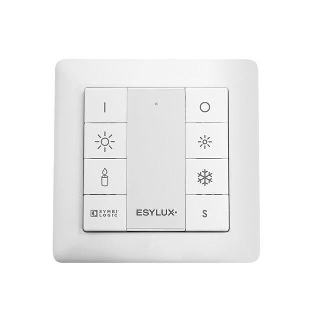 ESYLUX EC10430930 8-fach Taster Tunable White PUSH BUTTON x8 TW ELC Weiß