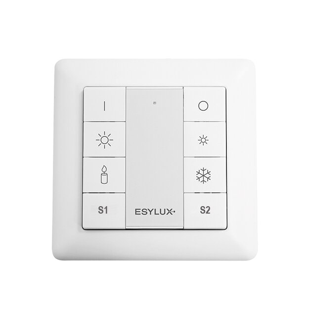 ESYLUX EO10431388 8-fach Taster Tunable White PUSH BUTTON x8 TW Weiß