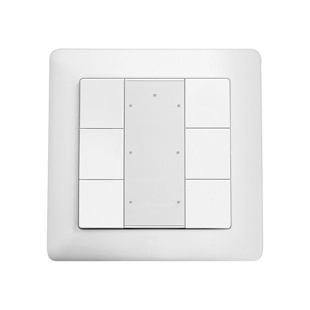 ESYLUX EP10431623 6-fach-Taster als zertifiziertes DALI-2-Eingabegerät PUSH BUTTON x6 DALI-2 WH Weiß