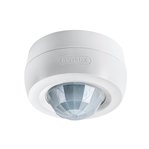 ESYLUX EB10431333 Decken-Bewegungsmelder 360° Aufputz Reichweite ca Ø 24 m Schutzart IP54 230 V ~ schaltend MD 360/24 BASIC IP54 Weiß