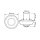 ESYLUX EB10431715 Deckeneinbau-Bewegungsmelder 360° Aufputz Reichweite ca Ø 24 m Nulldurchgangsschaltung MD 360/24 BASIC FM Weiß