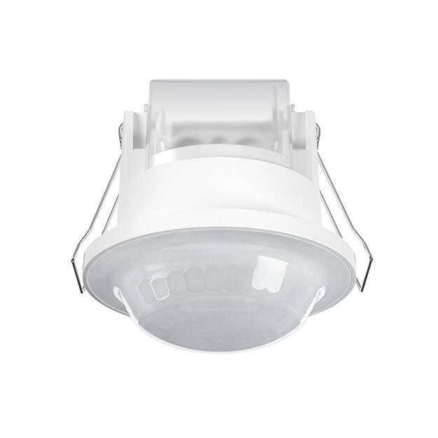 ESYLUX EB10431777 Deckeneinbau-Bewegungsmelder Reichweite ca Ø 8 m Nulldurchgangsschaltung fernbedienbar BASIC EXPRESS MD 360° 08 IR 1C FM IP23 WH Weiß