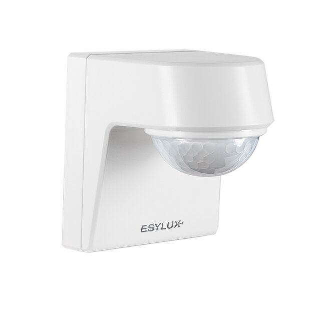 ESYLUX EM10025358 Bewegungsmelder 200° IP55 fernbedienbar DEFENSOR MD 200° 24 IR 1C IP55 WH Weiß