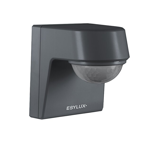 ESYLUX EM10025365 Bewegungsmelder 200° IP55 anthrazit fernbedienbar DEFENSOR MD 200° 24 IR 1C IP55 AN Grau