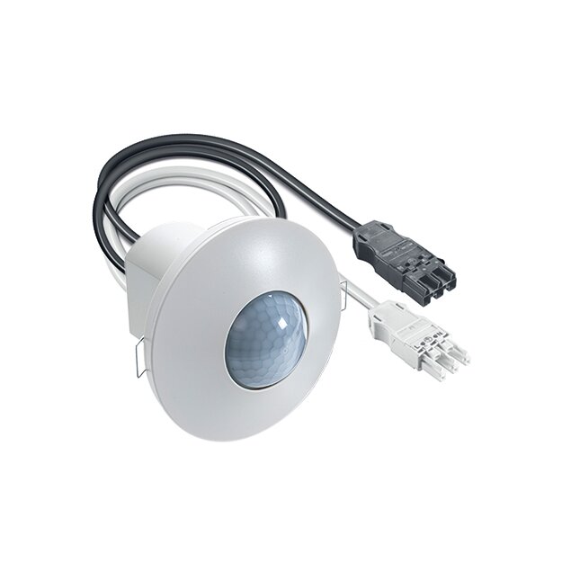 ESYLUX EP10424823 Decken-Präsenzmelder 360° Unterputz Reichweite ca Ø 8 m fernbedienbar PD-C 360i/8 WAGO WINSTA CodeA Weiß