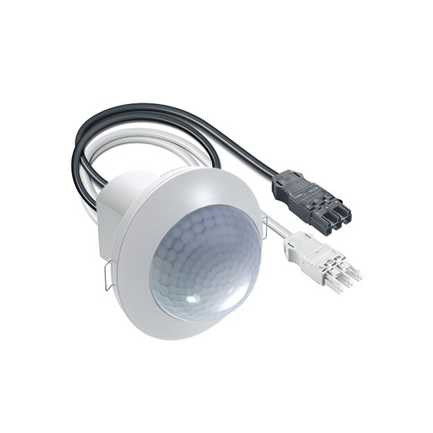 ESYLUX EP10424830 Decken-Präsenzmelder 360° Unterputz Reichweite ca Ø 24 m Schließer fernbedienbar PD-C 360i/24 WAGO WINSTA CodeA Weiß