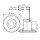 ESYLUX EP10424878 Decken-Präsenzmelder 360° Unterputz Reichweite ca Ø 8 m fernbedienbar PD-FLAT 360i/8 RW WAGO WINSTA CodeA Weiß